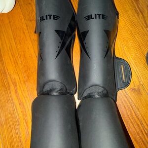 Elite Black Muay Thai/MMA shin guards